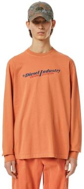Diesel Mikina- T-JUST-LS-IND T-SHIRT oranžová