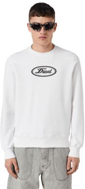 Diesel Mikina - S-GINN-C2 SWEAT-SHIRT biela