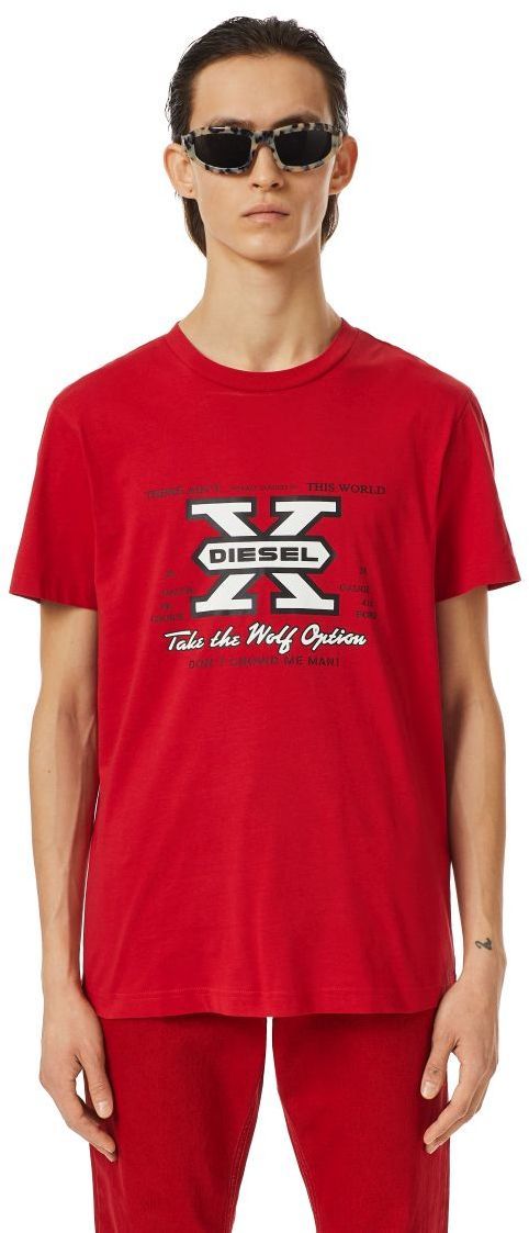 Diesel Tričko - T-DIEGOR-K48 T-SHIRT červené