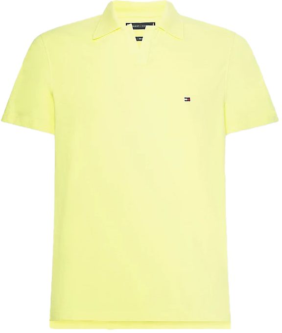 Tommy Hilfiger Polo tričko - TECH LINEN SLIM POLO žlté