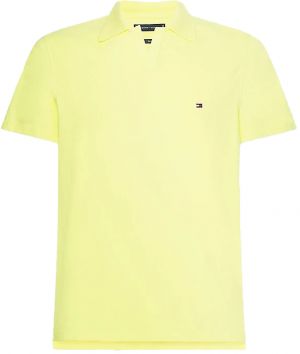 Tommy Hilfiger Polo tričko - TECH LINEN SLIM POLO žlté