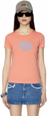 Diesel Tričko - T-SLI-E2 T-SHIRT oranžové