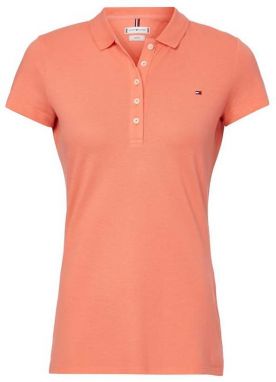 Tommy Hilfiger Polo tričko - SHORT SLEEVE SLIM POLO oranžové