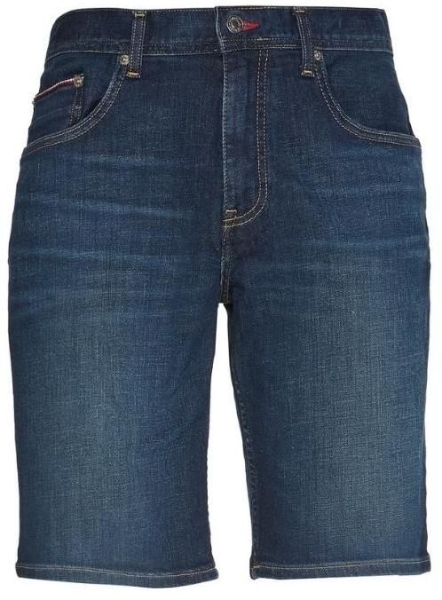 Tommy Hilfiger Krátke nohavice - BROOKLYN 5PKT SHORT STR OAK IND modré