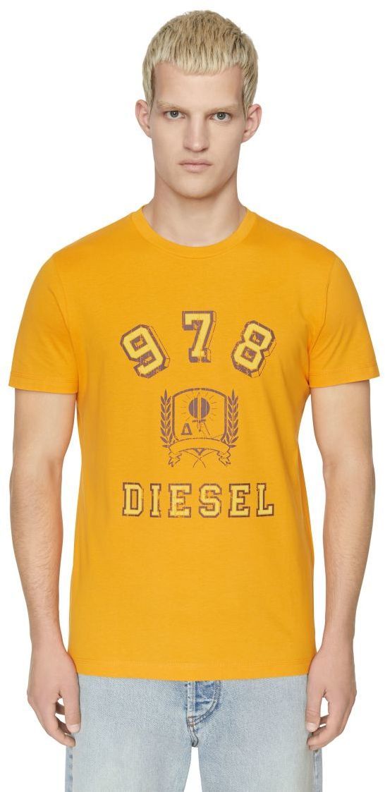 Diesel Tričko - T-DIEGOR-E11 T-SHIRT oranžové