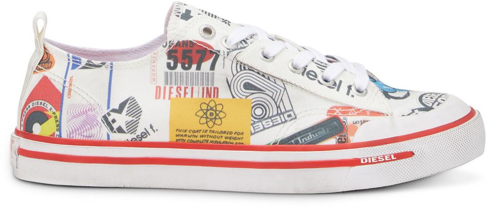 Diesel Tenisky - ATHOS S-ATHOS LOW W SNEAKERS biele
