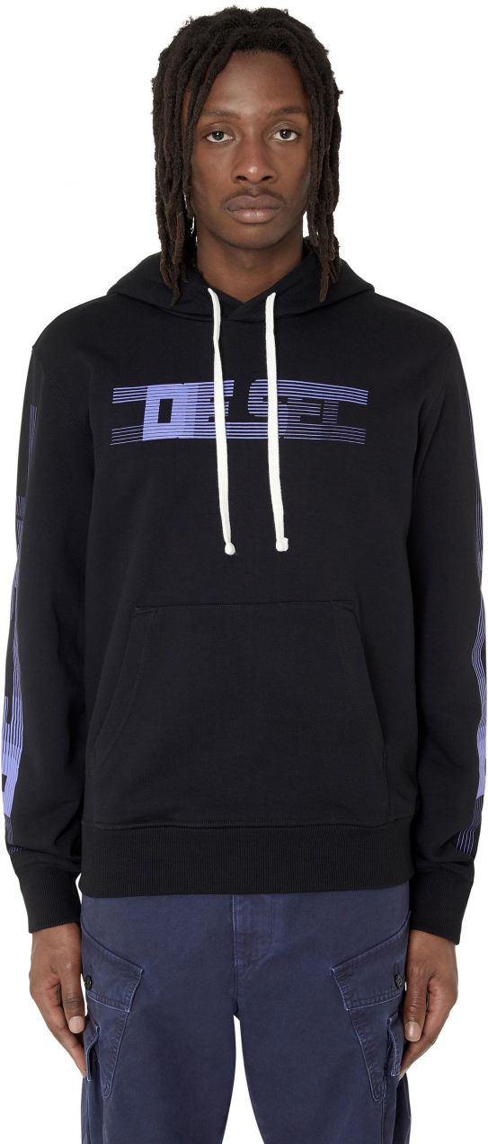 Diesel Mikina - S-GINN-HOOD-E3 SWEAT-SHIRT čierna