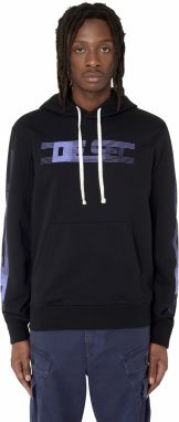 Diesel Mikina - S-GINN-HOOD-E3 SWEAT-SHIRT čierna