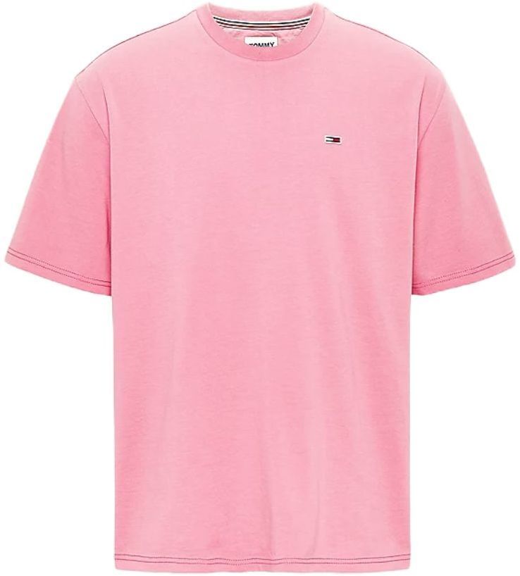 Tommy Jeans Tričko - TJM ESSENTIAL CNECK SKATE TEE ružové