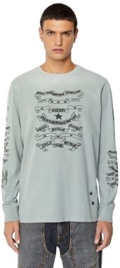 Diesel Tričko - T-JUST-LS-E3 T-SHIRT sivé