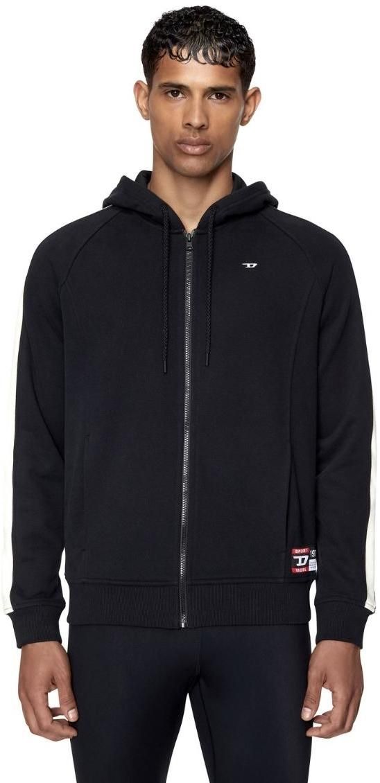 Diesel Mikina - AMST-TRASTEER-HT01 SWEAT-SHIRT čierna