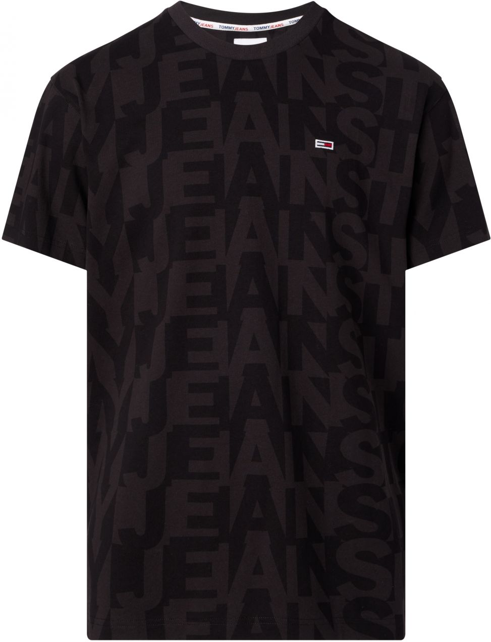 Tommy Jeans Tričko - TJM RLXD AOP TEE čierne