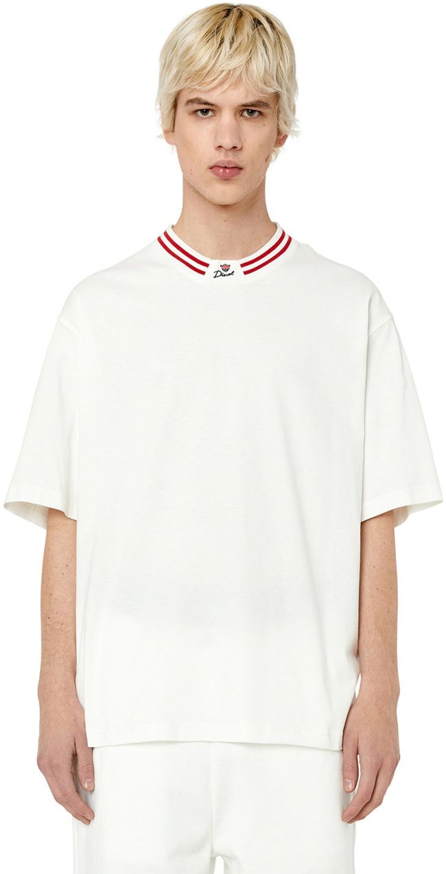 Diesel Tričko - T-KROWN T-SHIRT biele