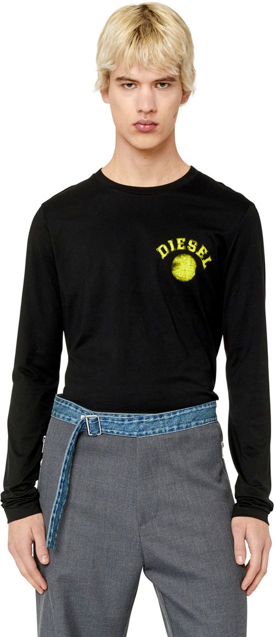 Diesel Tričko - T-DIEGOR-LS-K1 T-SHIRT čierne