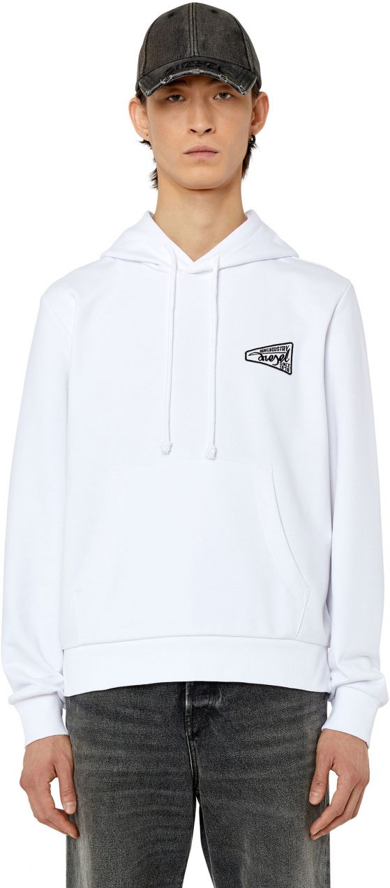 Diesel Mikina - S-GINN-HOOD-K31 SWEAT-SHIRT biela
