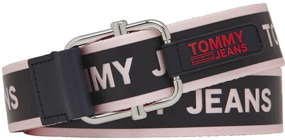 Tommy Jeans Opasok - TJW LOGO TAPE REV WEB BELT 3.5 farebný