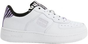 Tommy Jeans Tenisky - WMNS BASKET WILD ANIMAL CUPSOLE biele