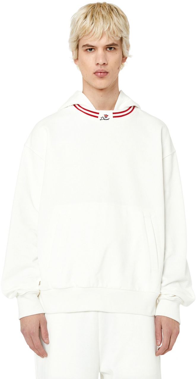 Diesel Mikina - S-MACRAU SWEAT-SHIRT biela