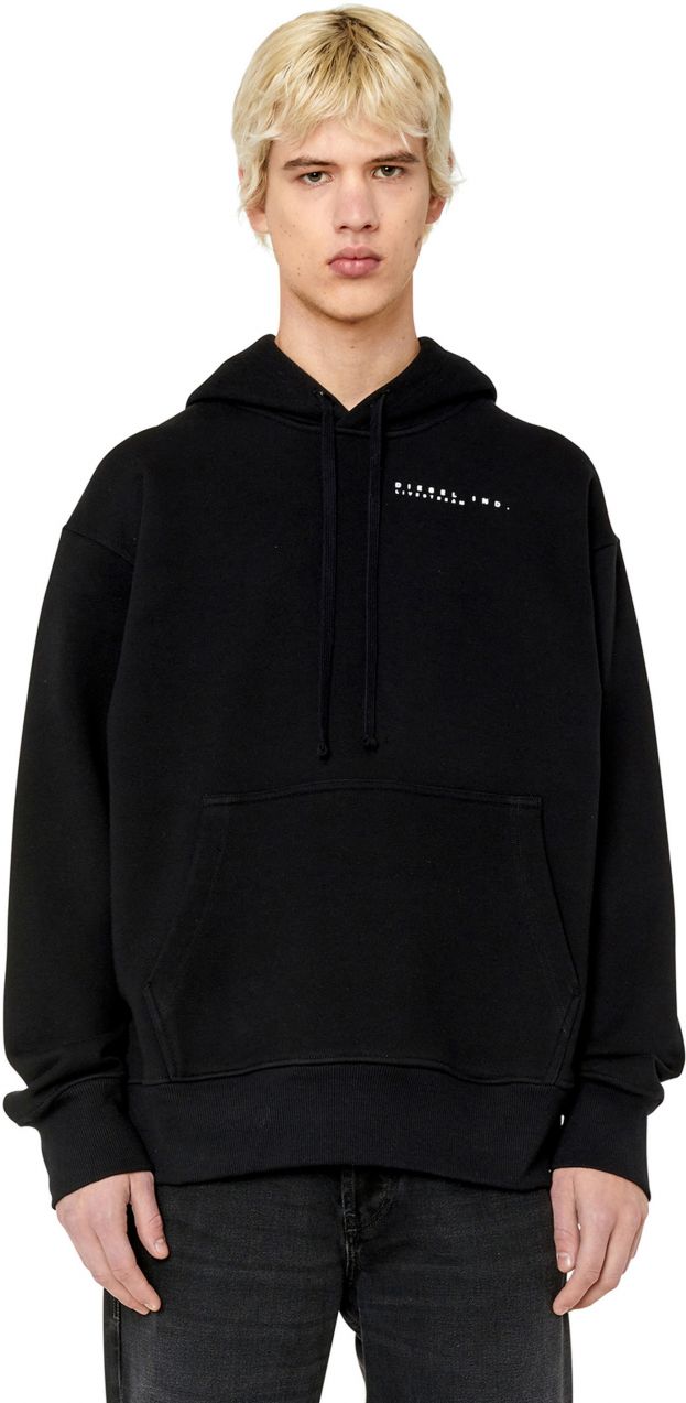 Diesel Mikina - S-MACS-HOOD-G3 SWEAT-SHIRT čierna