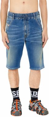 Diesel Krátke nohavice - D-KROOSHORT-Z-T SHORTS modré