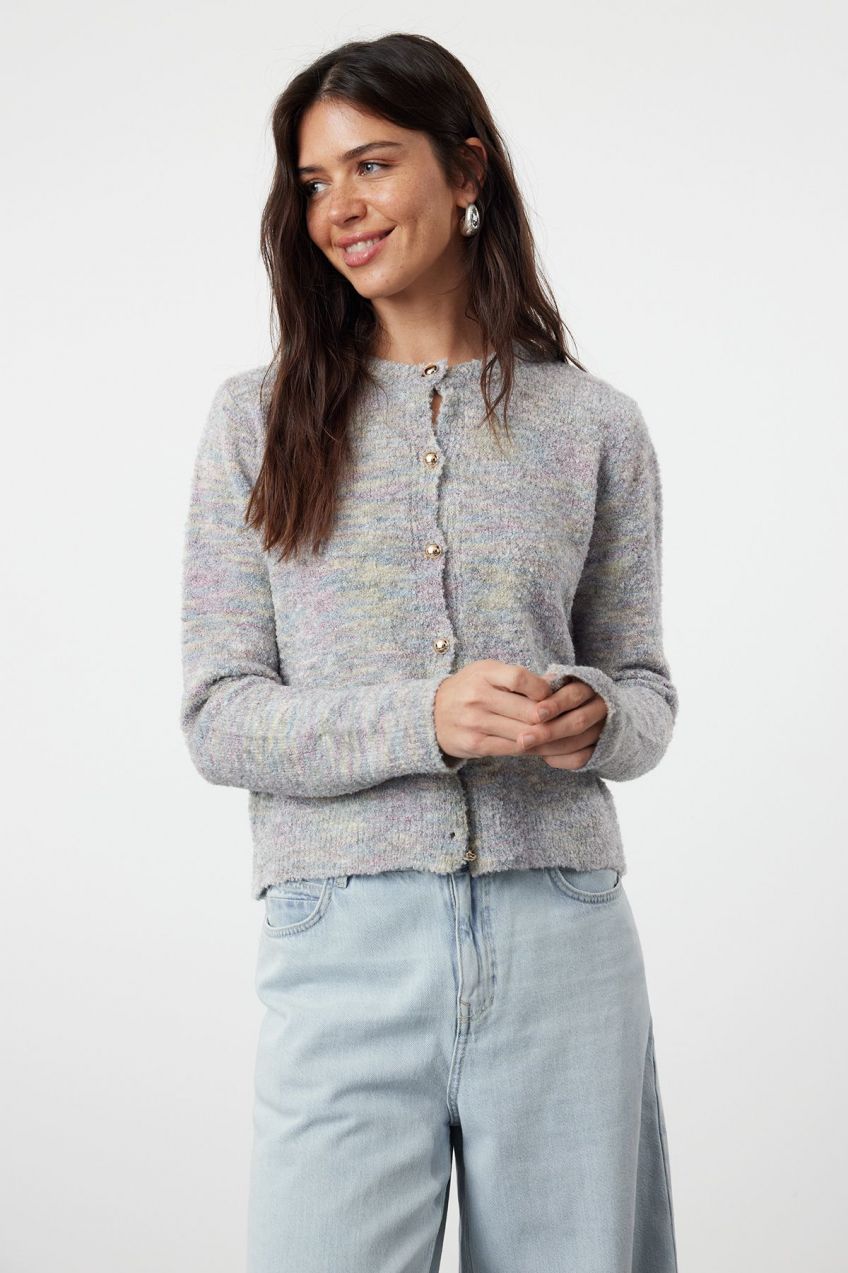 Trendyol Gray Gradient Knitwear Cardigan