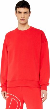 Diesel Mikina - S-ROB-MEGOVAL SWEAT-SHIRT červená