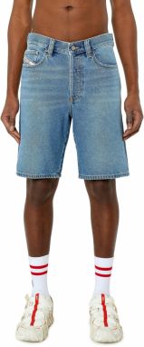 Diesel Krátke nohavice - REGULAR-SHORT SHORTS modré
