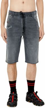 Diesel Krátke nohavice - D-KROOSHORT-Z-NE SHORTS čierne