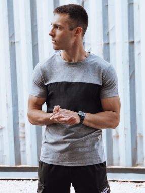 Solid color men's T-shirt, dark gray Dstreet