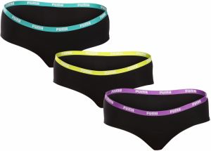 3PACK Women's Panties Puma black