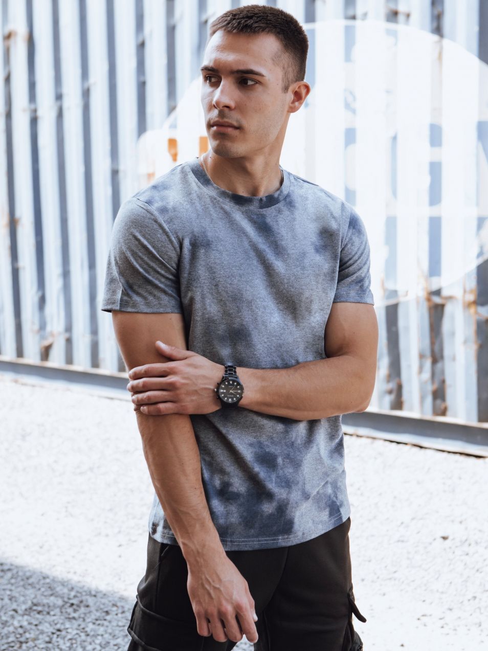Men's T-shirt dark grey Dstreet