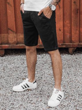 Men's Black Denim Dstreet Shorts