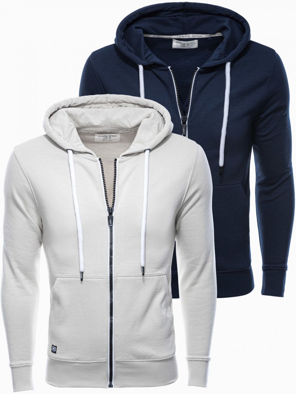 Ombre Clothing Men's zip-up sweatshirt - mix 2