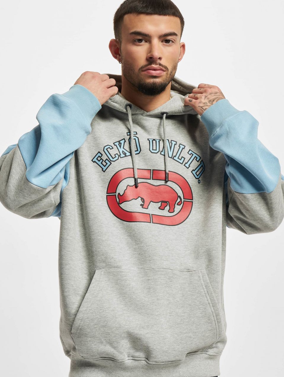 Men's Pro Hoodie Grey/Melange/Blue