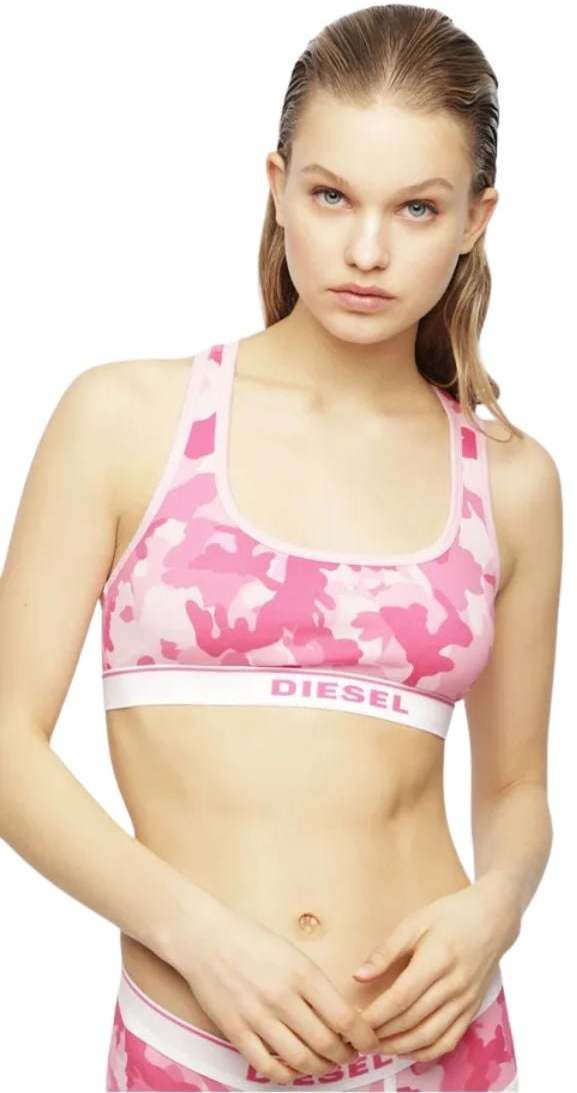 9011 DIESEL S.P.A.,BREGANZE Podprsenka - Diesel UFSBMILEY BRA ružovo-biela