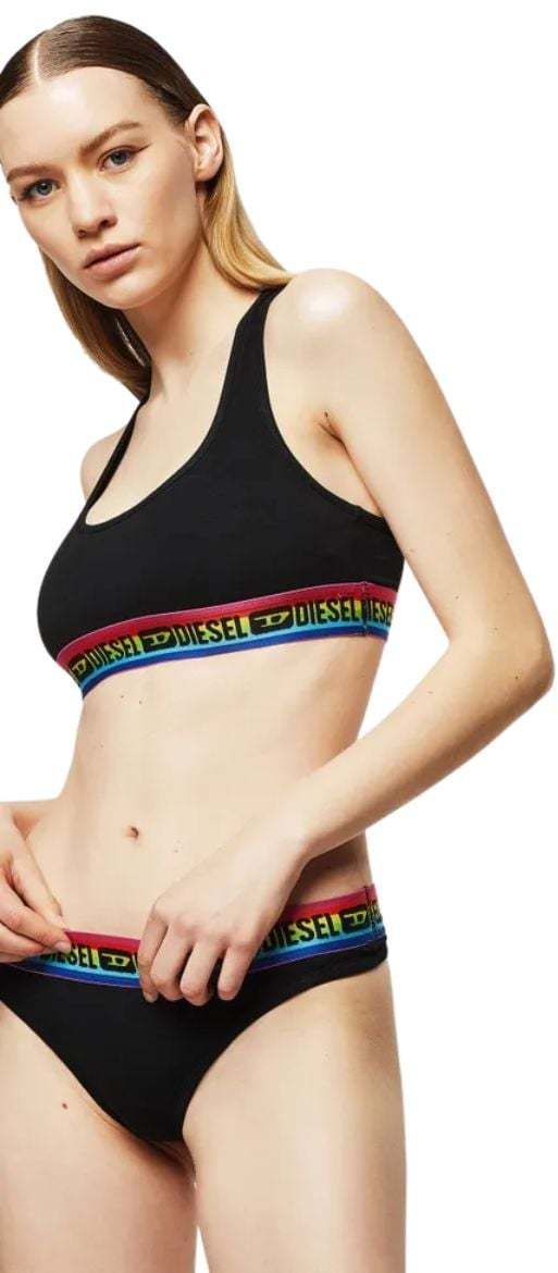 Podprsenka - Diesel UFSBMILEY TANKTOP čierna