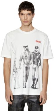 Diesel Tričko - PR-T-JUST-P5 T-SHIRT biele