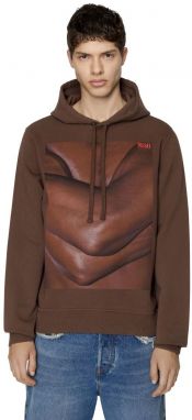 Diesel Mikina - PR-S-GINN-HOOD-NP SWEAT-SHIRT hnedá