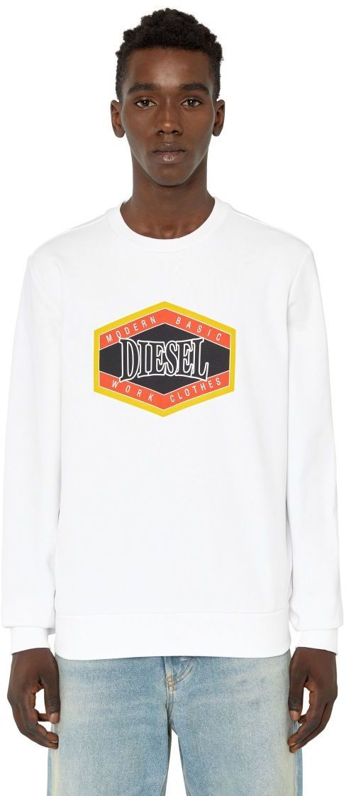 Diesel Mikina - S-GINN-K27 SWEAT-SHIRT biela