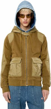 Diesel Mikina - S-SOFOGINN SWEAT-SHIRT zelená