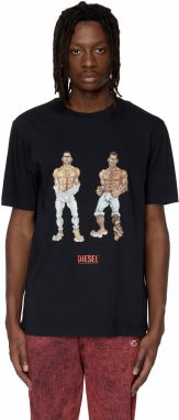 Diesel Tričko - PR-T-JUST-P6 T-SHIRT čierne