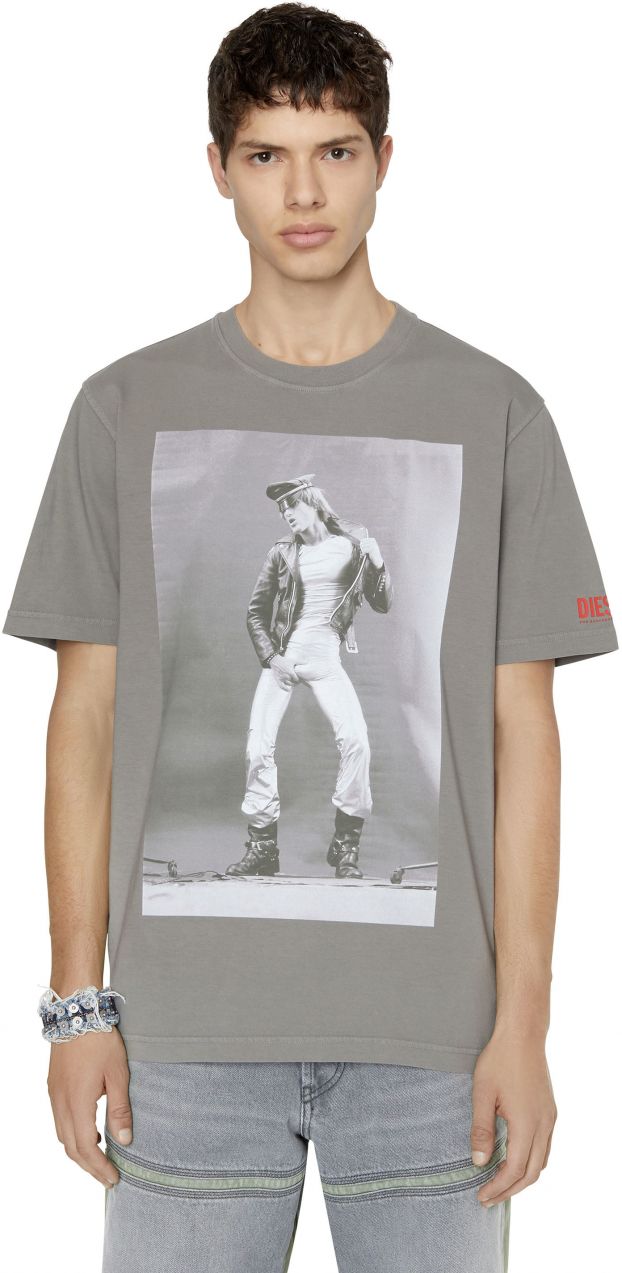 Diesel Tričko - PR-T-JUST-P3 T-SHIRT sivé