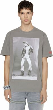 Diesel Tričko - PR-T-JUST-P3 T-SHIRT sivé