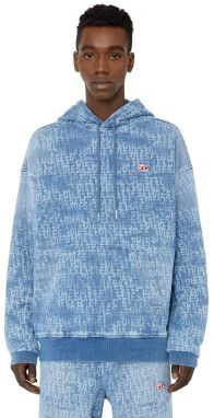 Diesel Mikina - D-UM-RIB-NE SWEAT-SHIRT modrá
