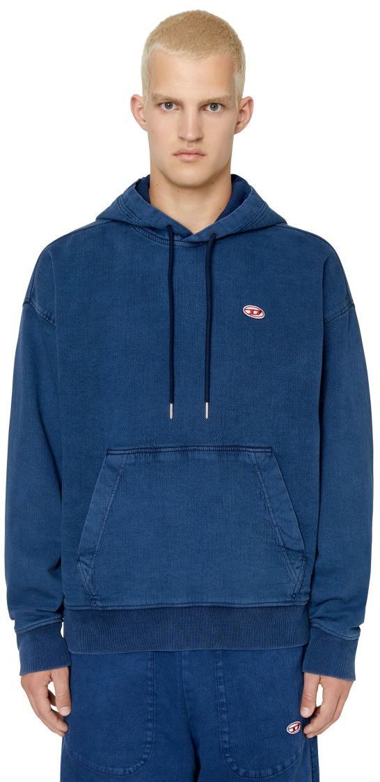 Diesel Mikina - D-UM-RIB-NE SWEAT-SHIRT modrá