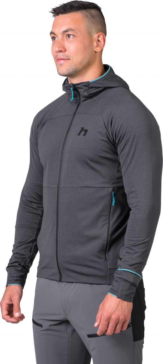 Men's functional sweatshirt Hannah ETHAN HOODY anthracite mel