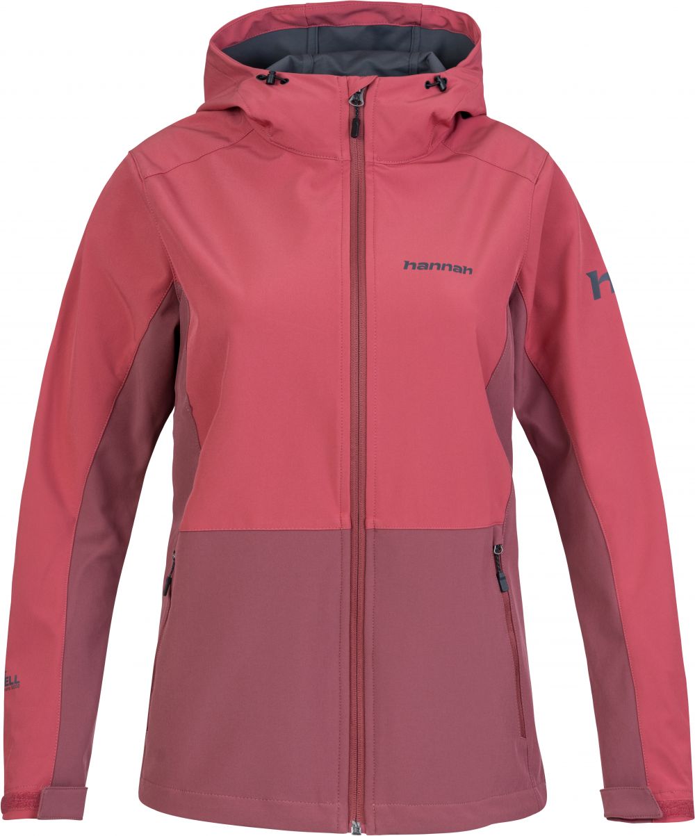 Women's softshell jacket Hannah ZURY LITE baroque rose/roan rouge