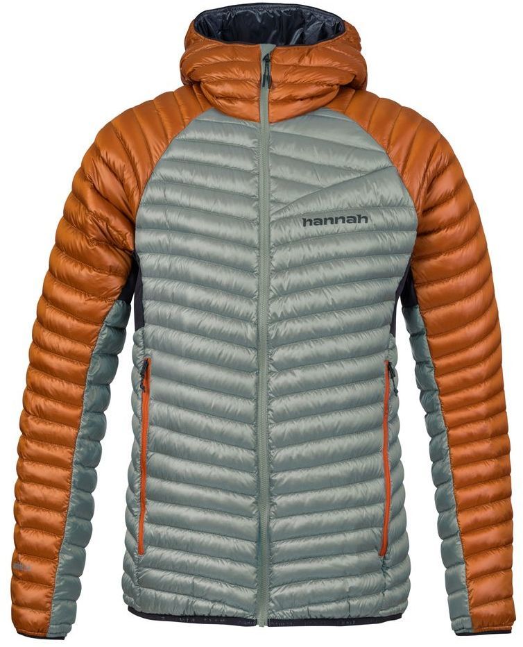 Men's down jacket Hannah MIO HOODY rust/lily pad