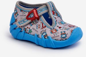 Comfortable children's slippers BEFADO Blue-gray