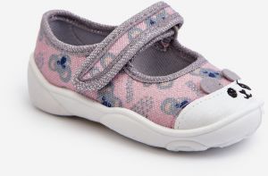 Slippers Befado Teddy Bear Ballerina Grey and Pink
